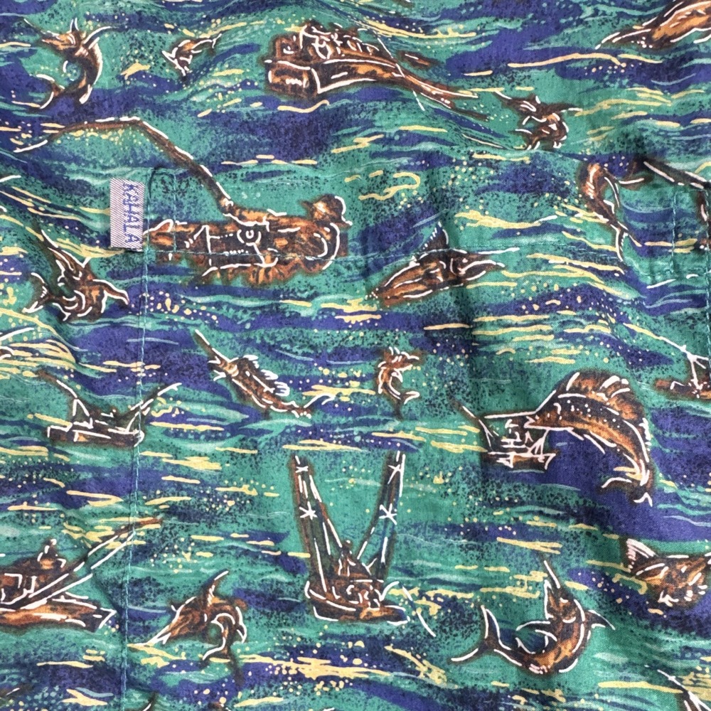 Vintage Kahala Sportfish Division Hawaiian Shirt XL Fishing Boats Marlin Hawaii - Picture 3 of 7